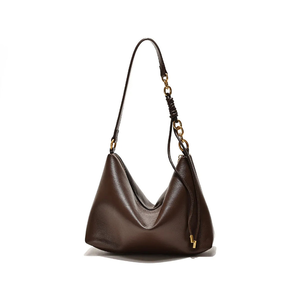 Fashion shoulder underarm messenger bag in PU leather, black colour, size 27x9x18cm