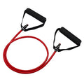 Adjustable resistance exercise equipment with TPE tension rope in five colour-coded resistance levels