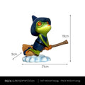 Magic Yoga Frog home ornament in RDW123 colour, European style micro landscape sculpture.