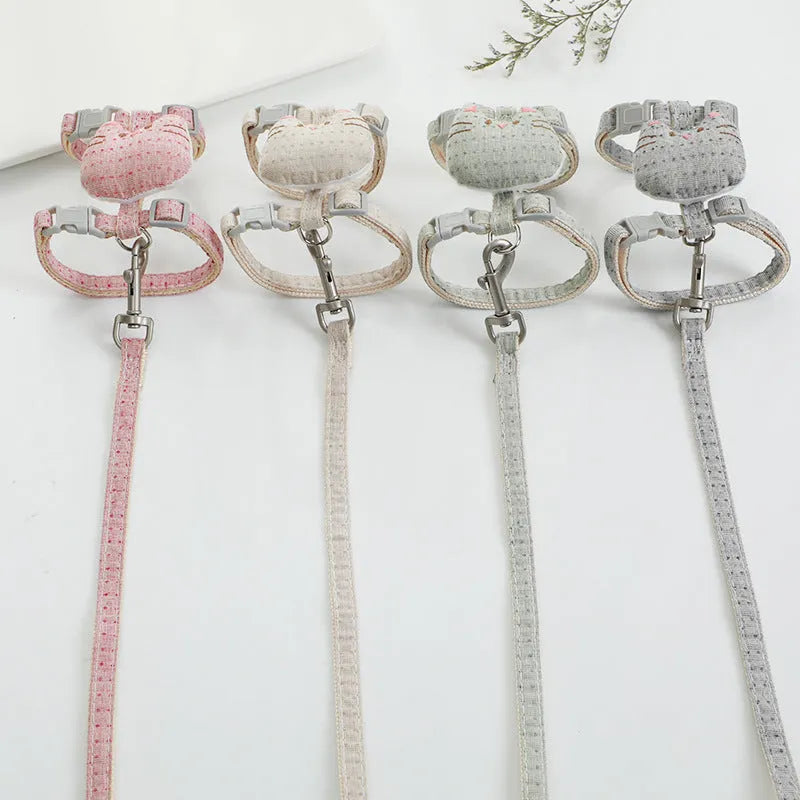 T-shaped cloth cat pulling rope in beige, cyan, grey, and pink colour options