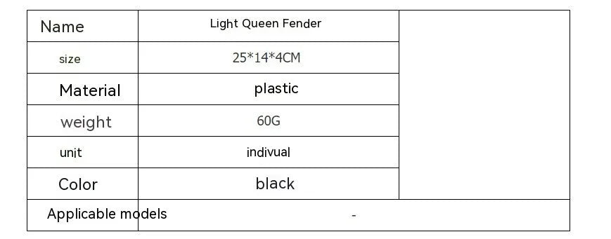 Carbon fibre lengthened rear mudguard and inner plate set for a Light Bee electric off-road bicycle.