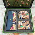 Bear pull head card holder and coin purse in PVC, 26cm length, blue suit colour