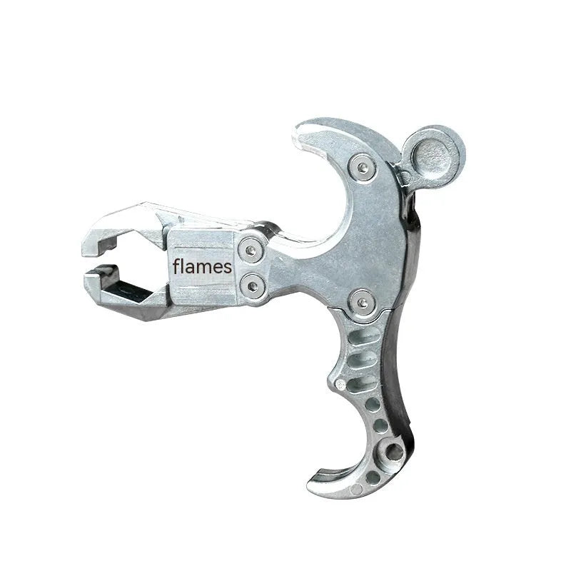 Alloy release aid with two-axis harpoon clip for crossbow and archery use