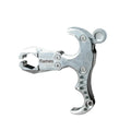Alloy release aid with two-axis harpoon clip for crossbow and archery use