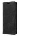 Magnetic flip phone case for iPhone in leather and TPU, shown in multiple colour options.