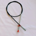 Flexible plastic and stainless steel drain cleaning spring tool with rubber grip for household pipe maintenance