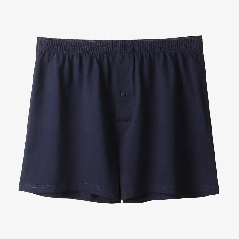 Men's pure cotton boxers in light grey, dark blue and black colours with high waist design