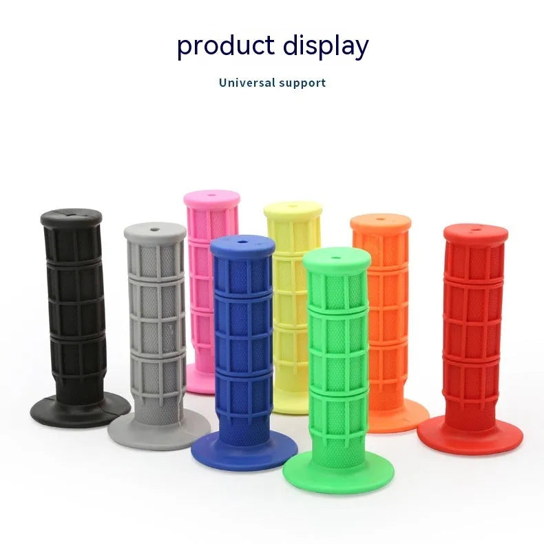 Set of two 22mm plastic motorcycle handle grips shown in multiple colour options.