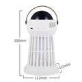 White electric mosquito killer lamp with star projection feature and foldable handle for indoor and outdoor use