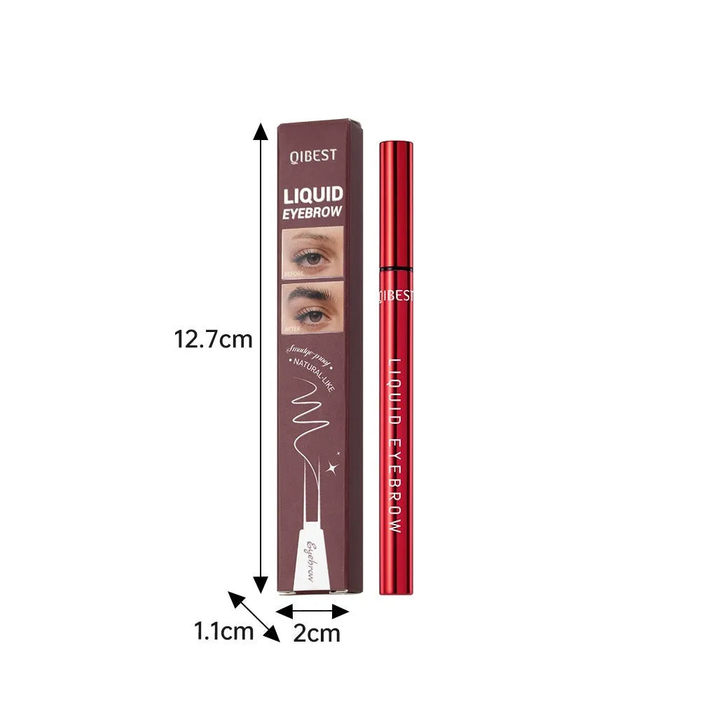 Waterproof oil resistant brown eyebrow pencil with standard spec, smudge-proof formula for universal skin types
