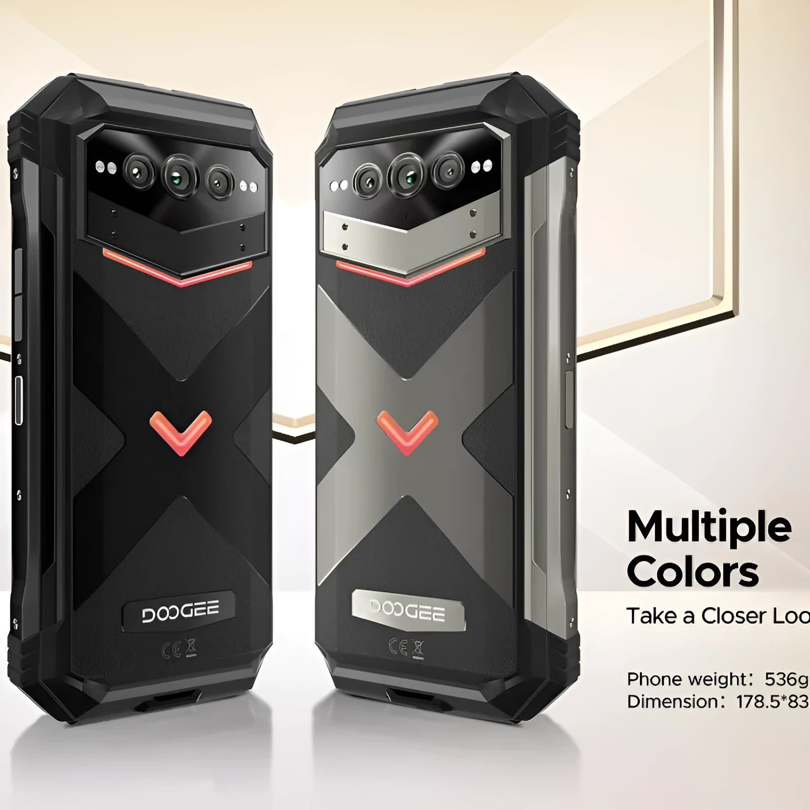 VMAX PRO Mobile Phone in black and grey colours with included charger and manual