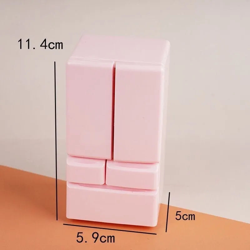 White plastic miniature candy model toy with LED light on, dimensions 11.4cm high.