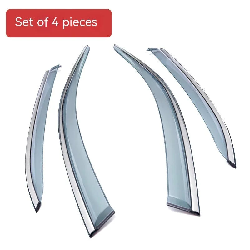 Jeep Wrangler car window rain visor set in PVC material for 07-21 models