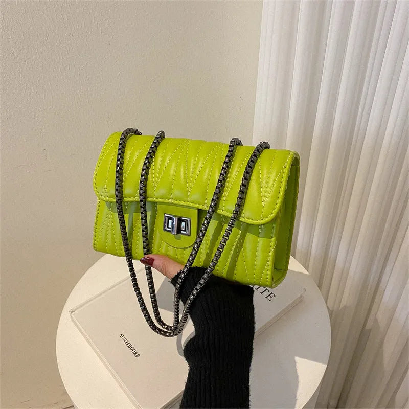 Retro textured diamond pattern small square women's bag in PU leather, shown in a choice of colours.