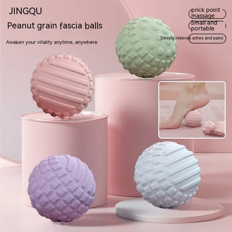 6cm TPR foot massage ball in pink, blue, green, or purple for fitness and health massage