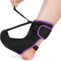 Adjustable neoprene foot drooping stretch strap night splint in black and grey for unisex use