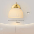 Gold and white glass lampshade on iron frame with spray paint frosted finish for corridors and living rooms