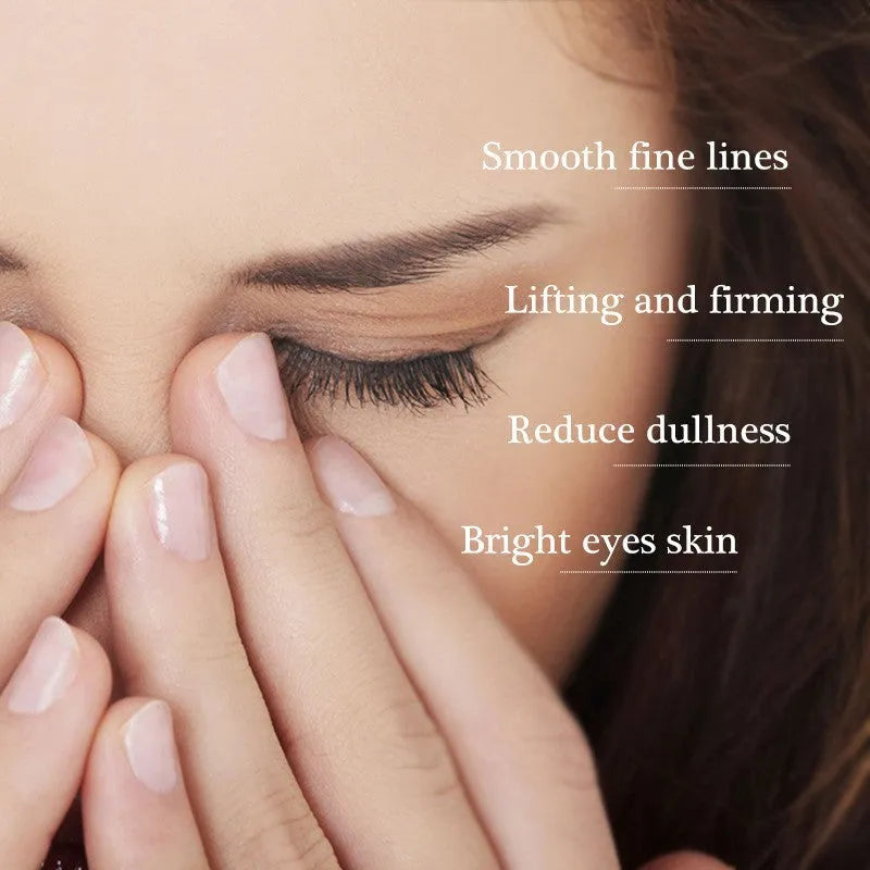 Jar of peptide anti-dark circle eye cream for reducing puffiness and lightening bags, 20g net.