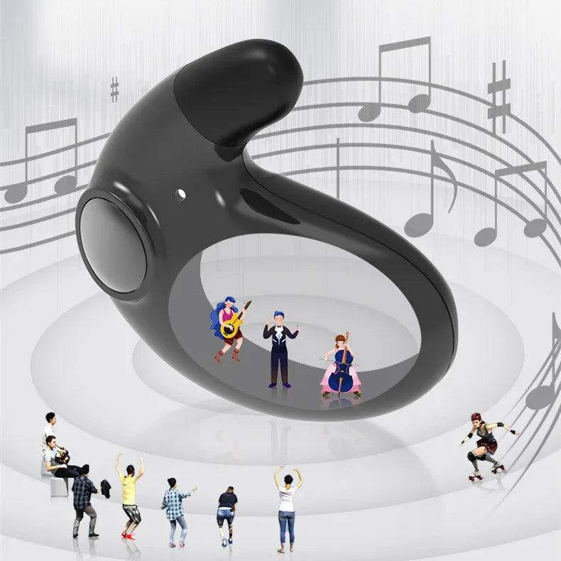 Ultra-thin true wireless Bluetooth earbuds in black with power display, 15-metre range, stereo sound
