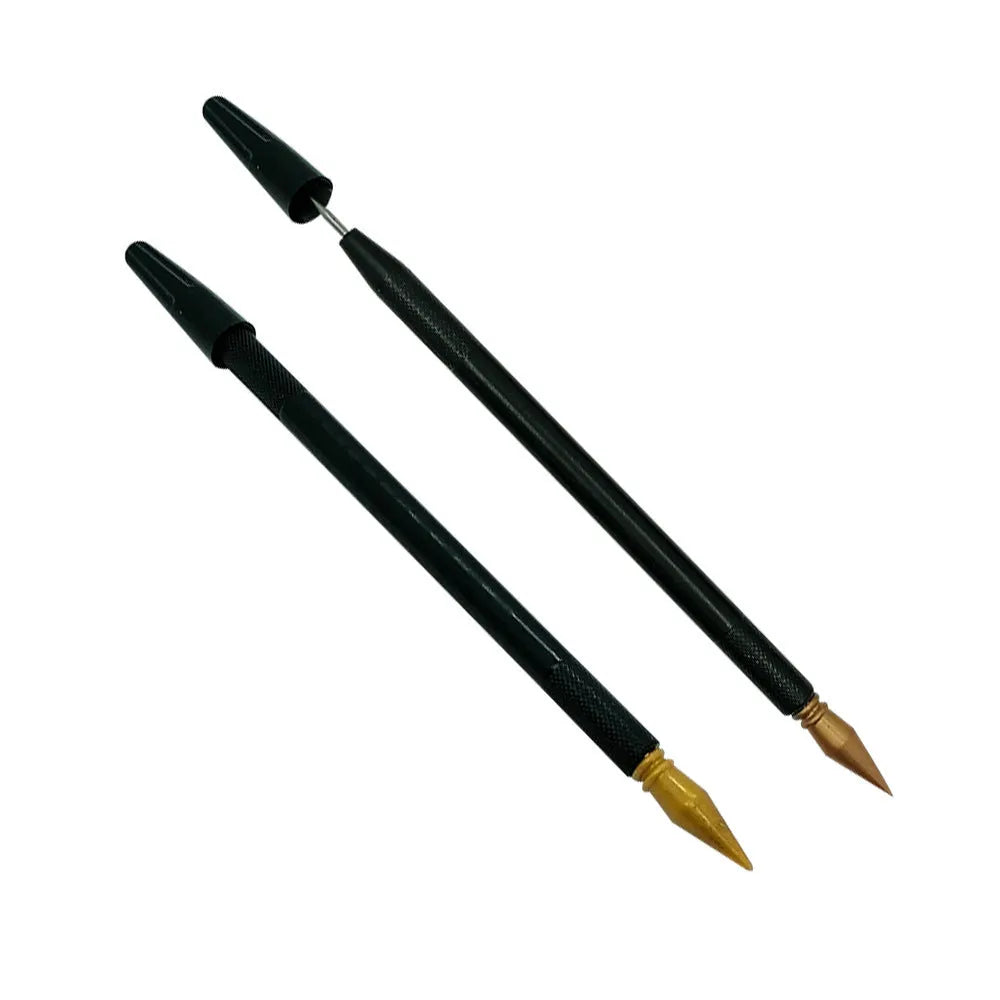 Children's scratch art pen with integrated brush made from white PS plastic for creative drawing projects