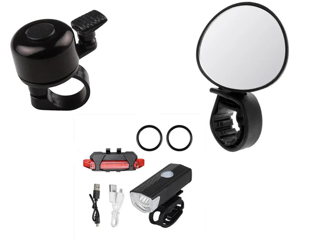 Colour mini bicycle bell in aluminium alloy weighing 0.019 kg on a bike handlebar