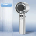 Handheld personal fan showing variable speed control and brushless motor design in choice of four colours