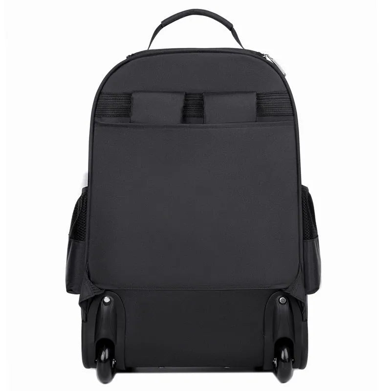 Ultra-light trolley backpack 16-inch Oxford cloth waterproof grey single-directional wheel travel bag