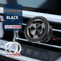 Black air vent magnetic phone holder mounted in car
