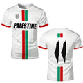 3D printed football graphic t-shirt in black or white with spandex fabric and half sleeves