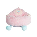 Grey plush pet nest bed for cat or dog, showing raised sofa-style edges.