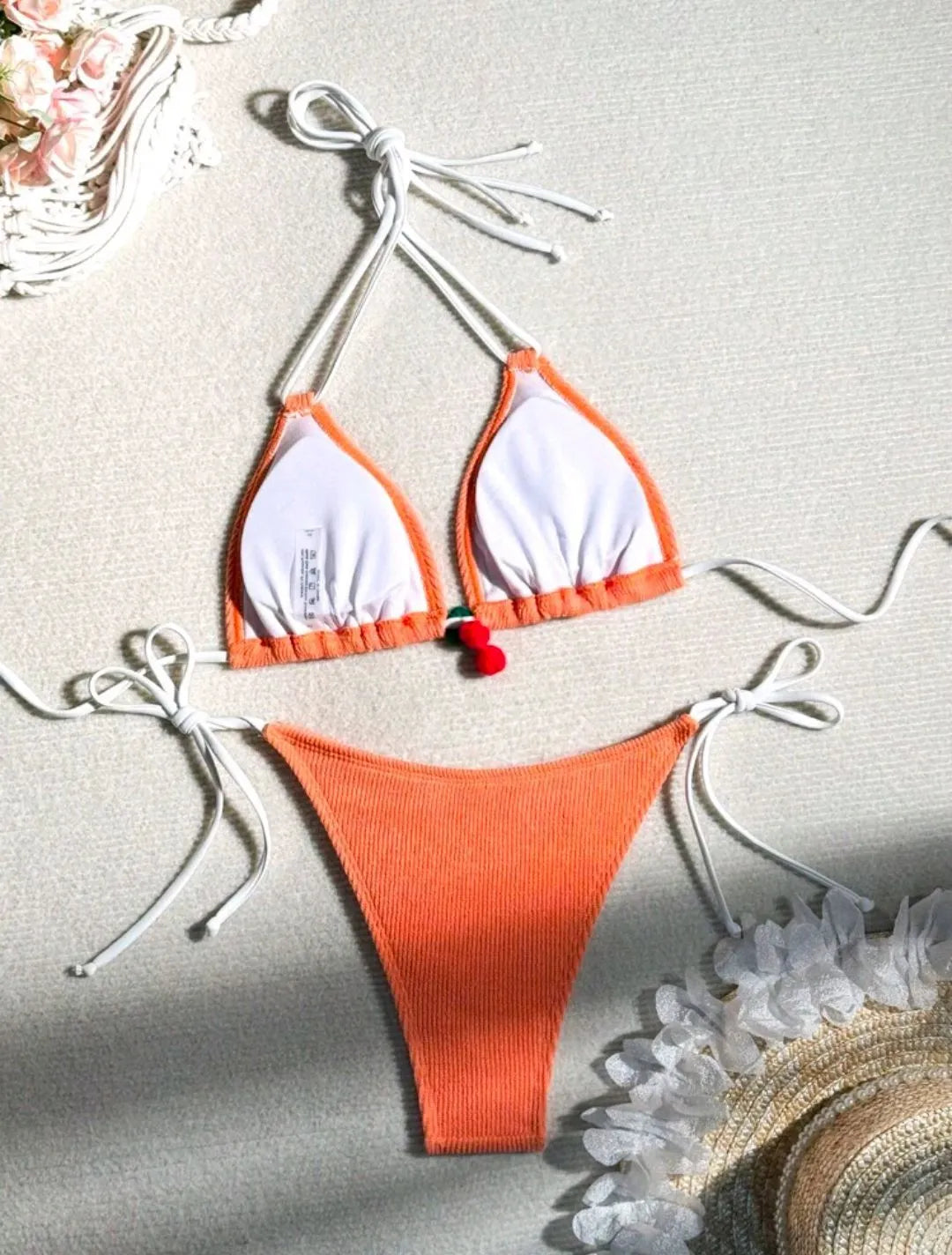 Women's nylon bikini swimsuit in briefs style with Asian sizing for swimming sports