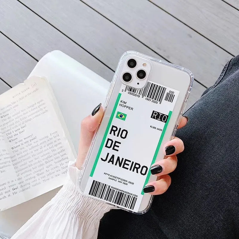 Blue red and green graffiti ticket back cover case for iPhone models