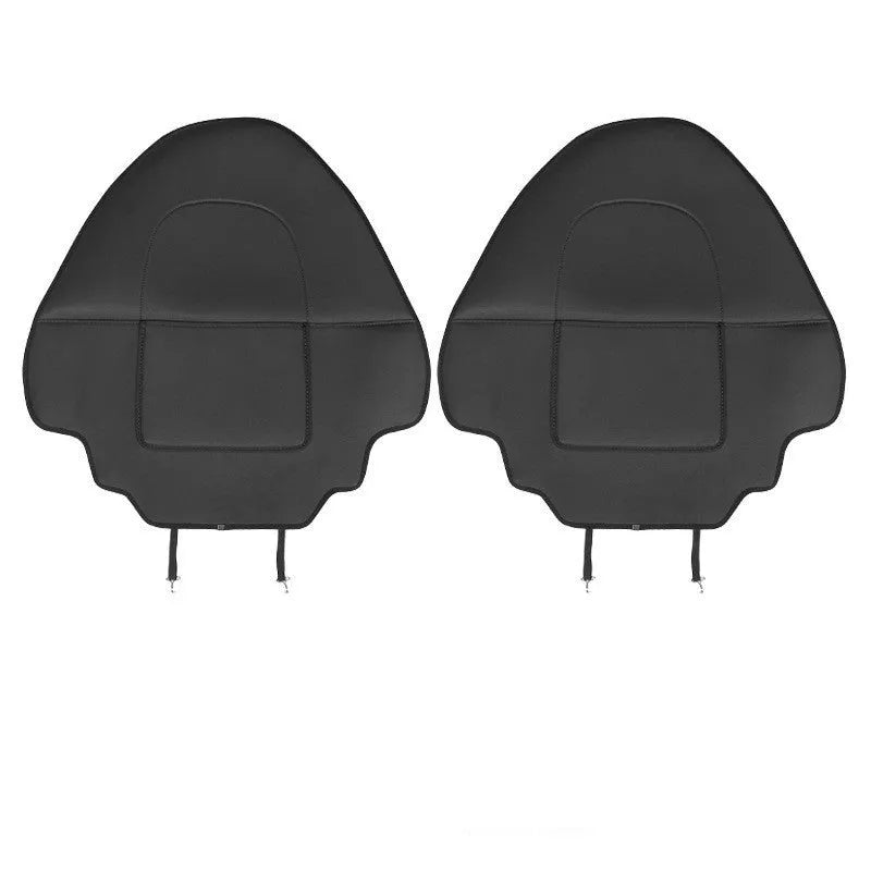Black leather rear anti kick pad for car seat protection