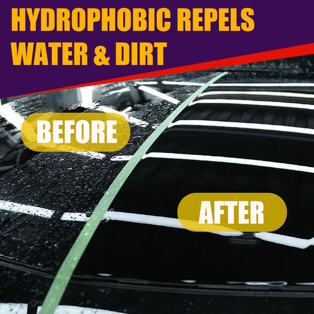 Purple car nano coating spray bottle in 30ml and 100ml sizes for vehicle protection