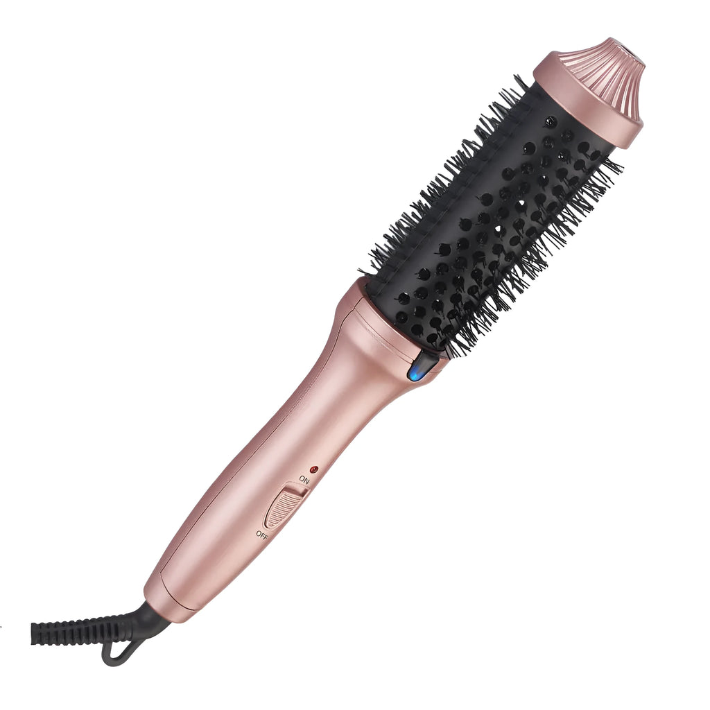 Electric hair styling comb with 31mm alloy heat conductor, heat spray, and plastic clips