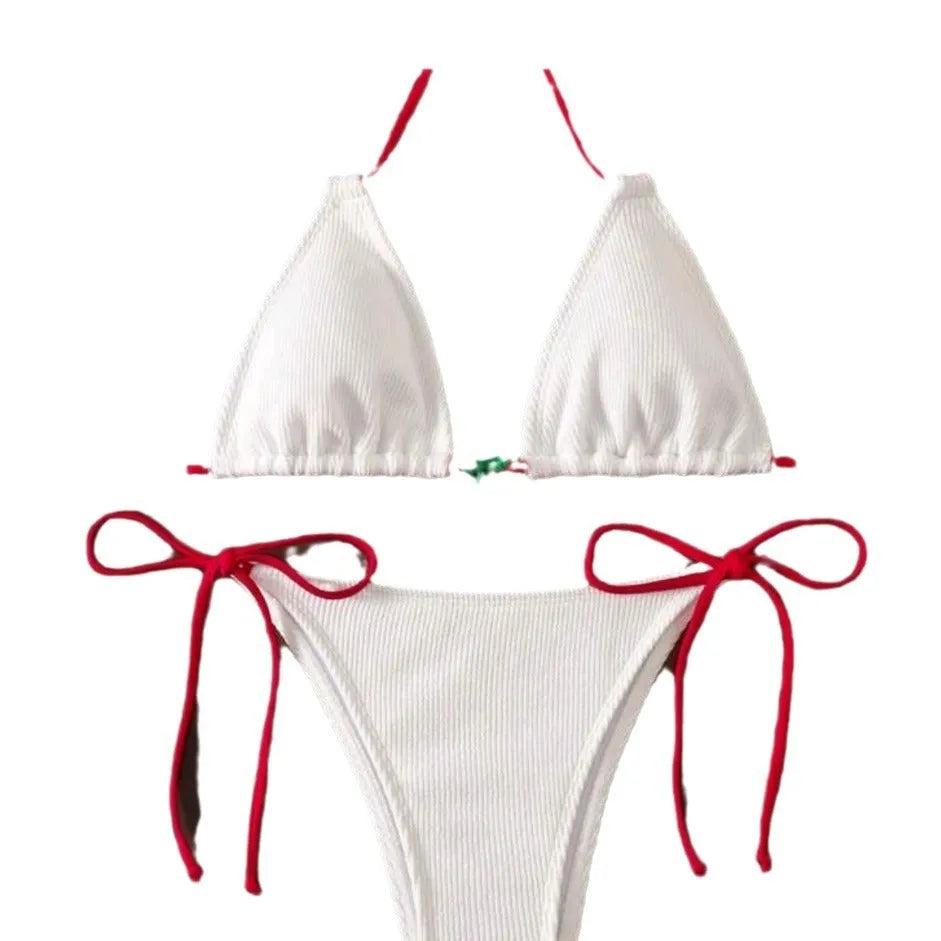 Women's nylon bikini swimsuit in briefs style with Asian sizing for swimming sports