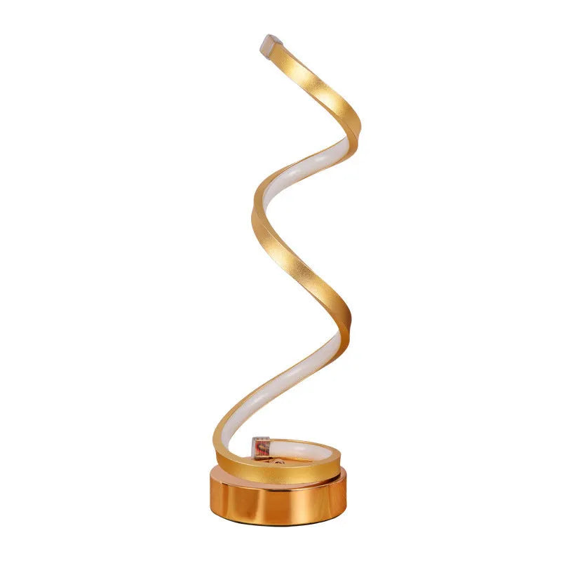 Minimalist black or white LED table lamp with aluminium shade and tri-colour dimming