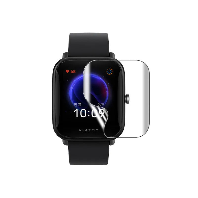 Amazfit Bip smartwatch HD hydrogel screen protector with anti-scratch TPU film