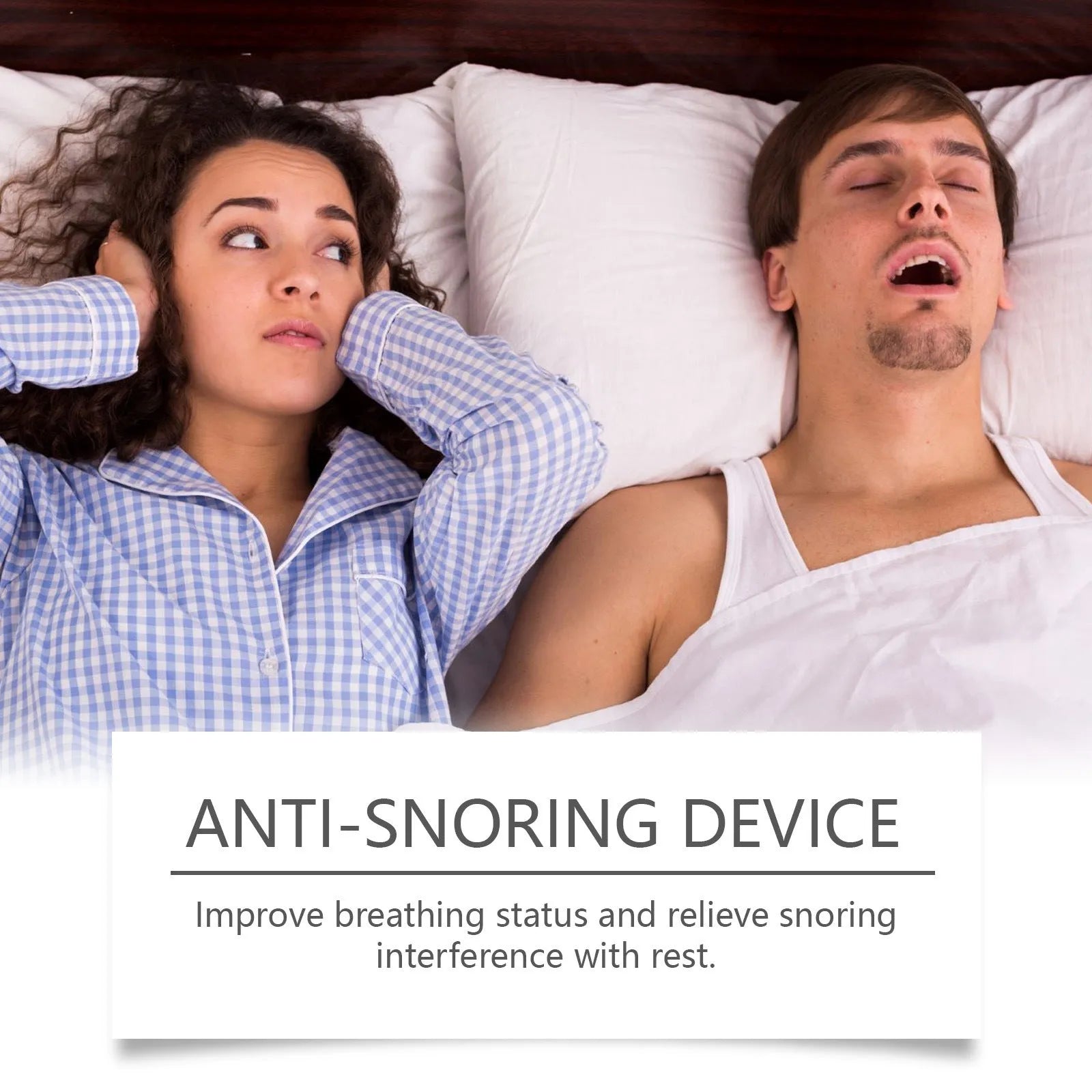 Single piece snoring stopper device for anti-snoring gentle nighttime care