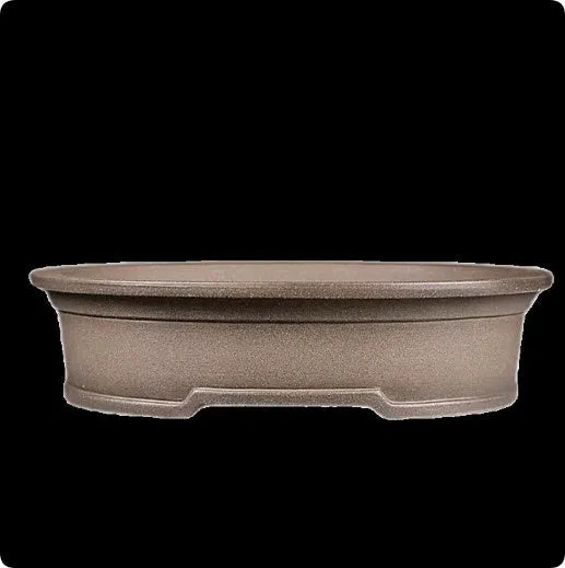 Handmade antique oval purple sand bonsai pot for succulents, 25 cm long