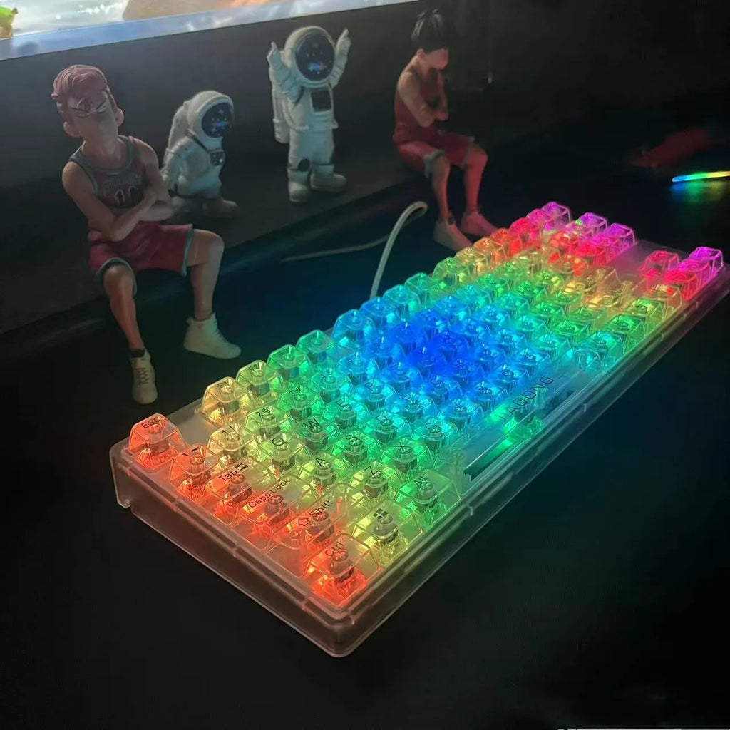 132 transparent plastic key caps for mechanical keyboard replacement