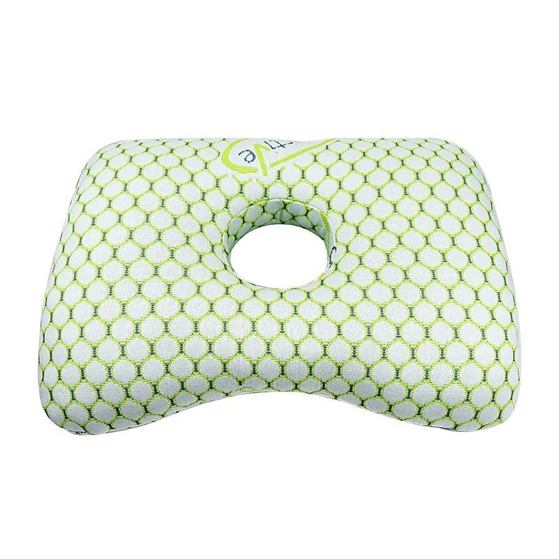 Single hole ear pillow for beauty salon facials shown in a light grey colour, measuring 39cm by 28cm.
