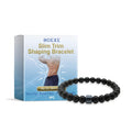 Men's glass and black gallstone body shaping wristband, single-piece bracelet.