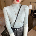 Slim fit viscose inner knitted shirt in apricot colour with long sleeves.