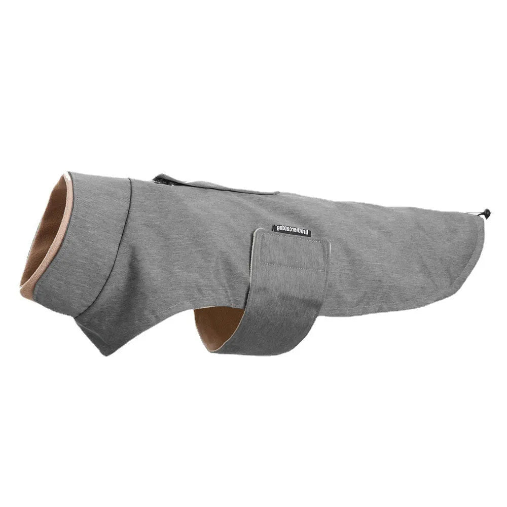 Polyester dog cold-proof vest in rose red, light blue, or grey for medium to large breed dogs