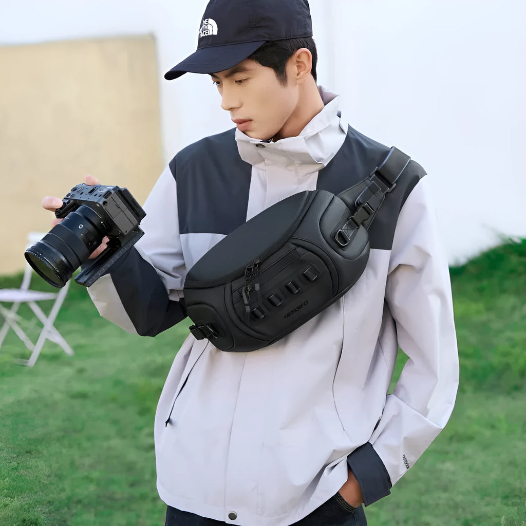 Waterproof Oxford cloth DSLR camera shoulder bag in black, grey or green colours