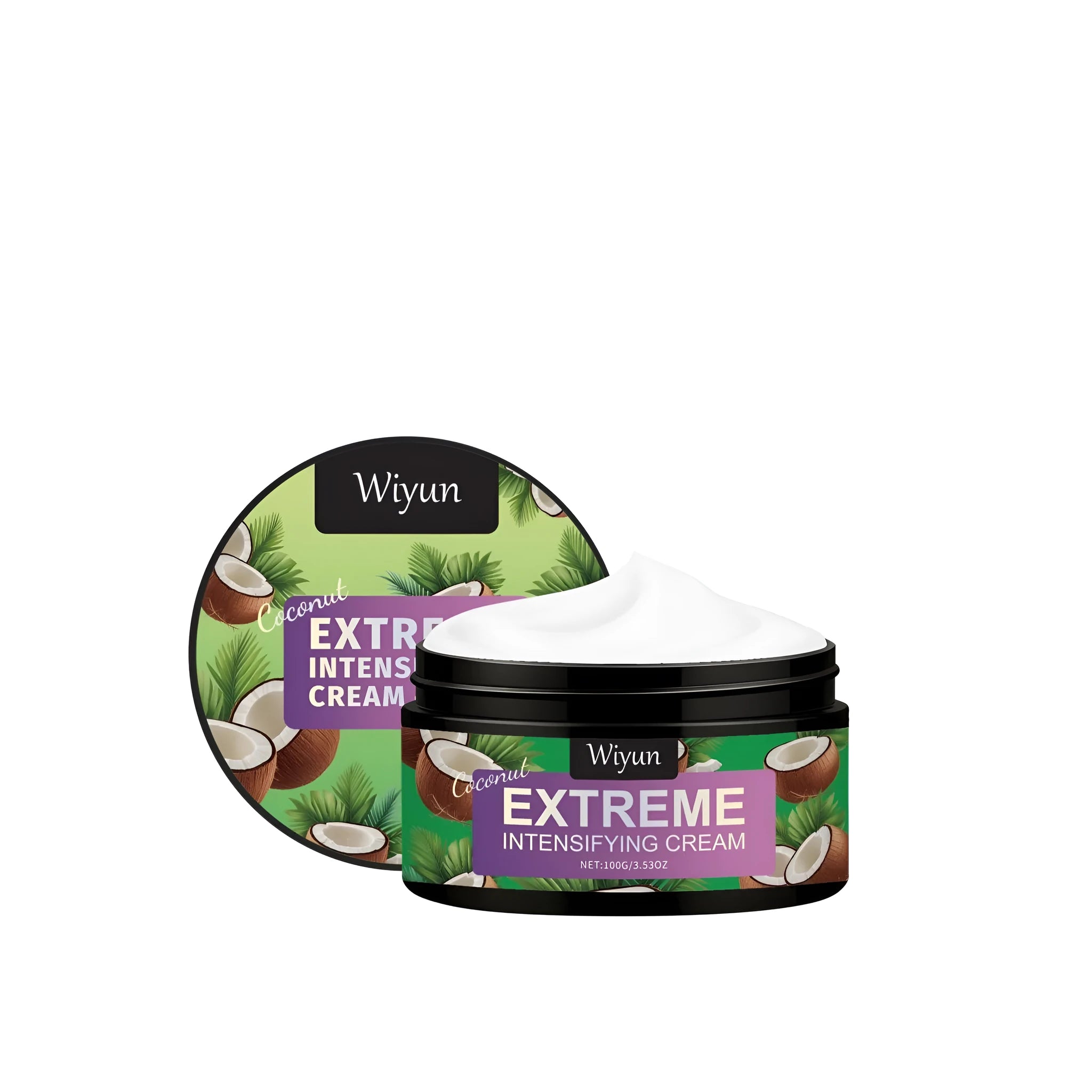 Tube of Coconut Extreme Intensifying Cream styling gel with caramel colour