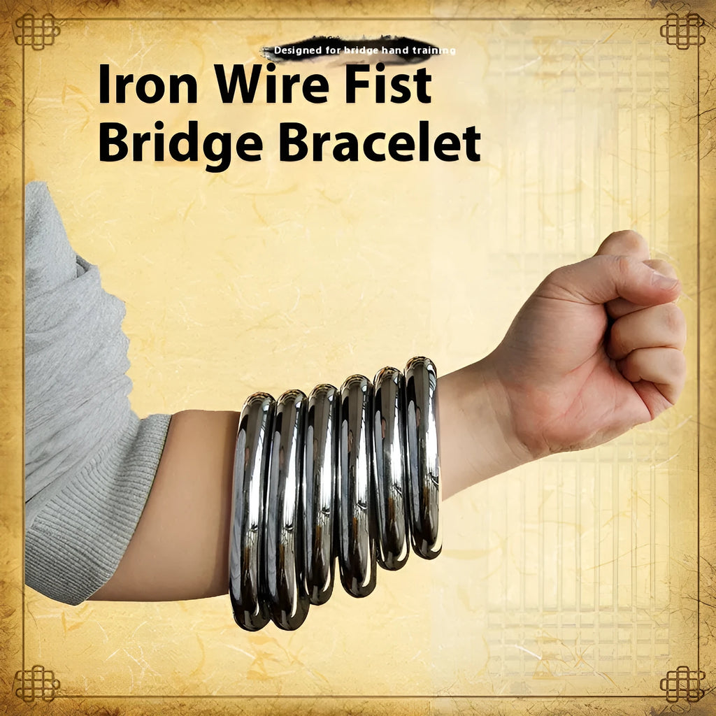 Wing Chun carbon steel training ring with electroplated finish showing three size options for martial arts practice