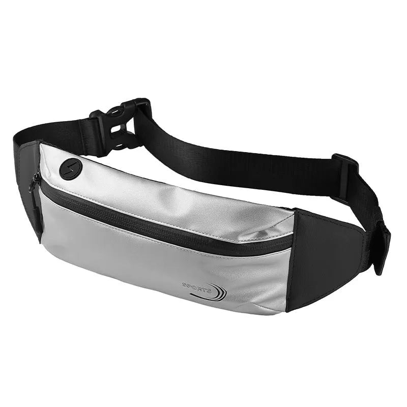 Men's blue waterproof sports waist bag made from Derm Oxford polyester with 45cm length