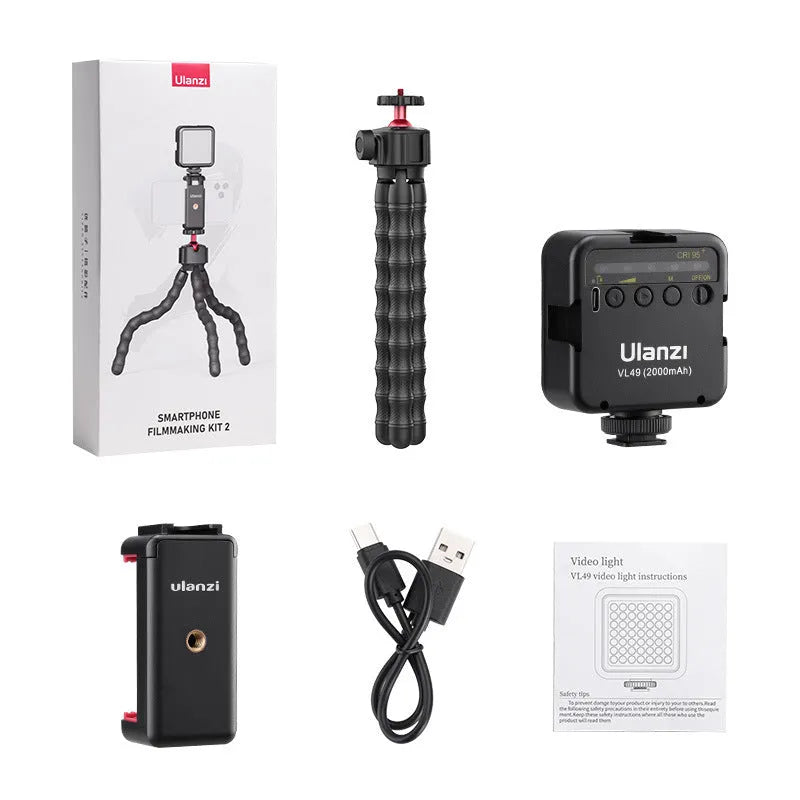 Multifunctional 2985 set photography and video vlog suite with aluminium tripod.